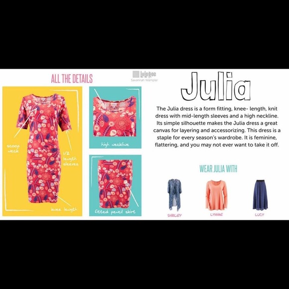 LuLaRoe Julia Dress - Picture 3 of 4